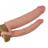 LOVETOY Pleasure X-Tender 2inch – realistický návlek na penis s dvojitou stimuláciou (+5 cm)