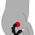 Rebel Bead-shaped - vibrátor na prostatu (čierny)