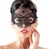 Cottelli - vyšívaná, čipkovaná maska na tvár (čierna)
