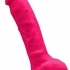Silexd 7 – tvarovateľné dildo so semenníkmi a prísavkou – 17,5cm (ružové)
