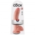 King Cock 9 - veľké dildo s prísavkou a semenníkmi (23cm) - prírodné